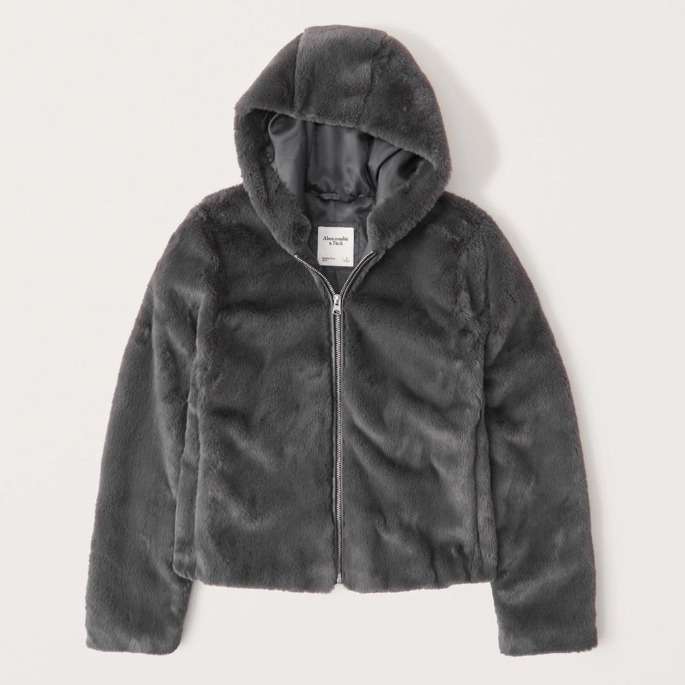Abercrombie & Fitch Faux Fur Jacket